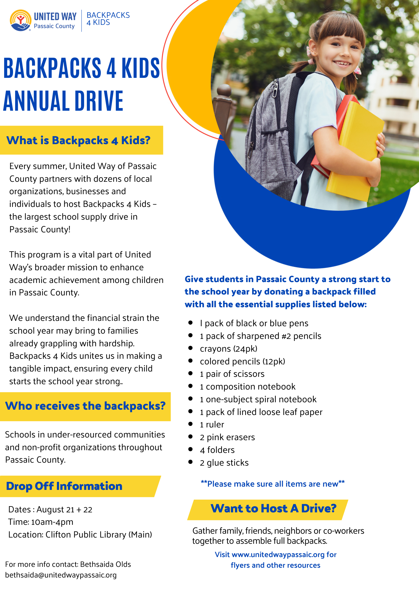 backpacks 4 kids flyer 2025