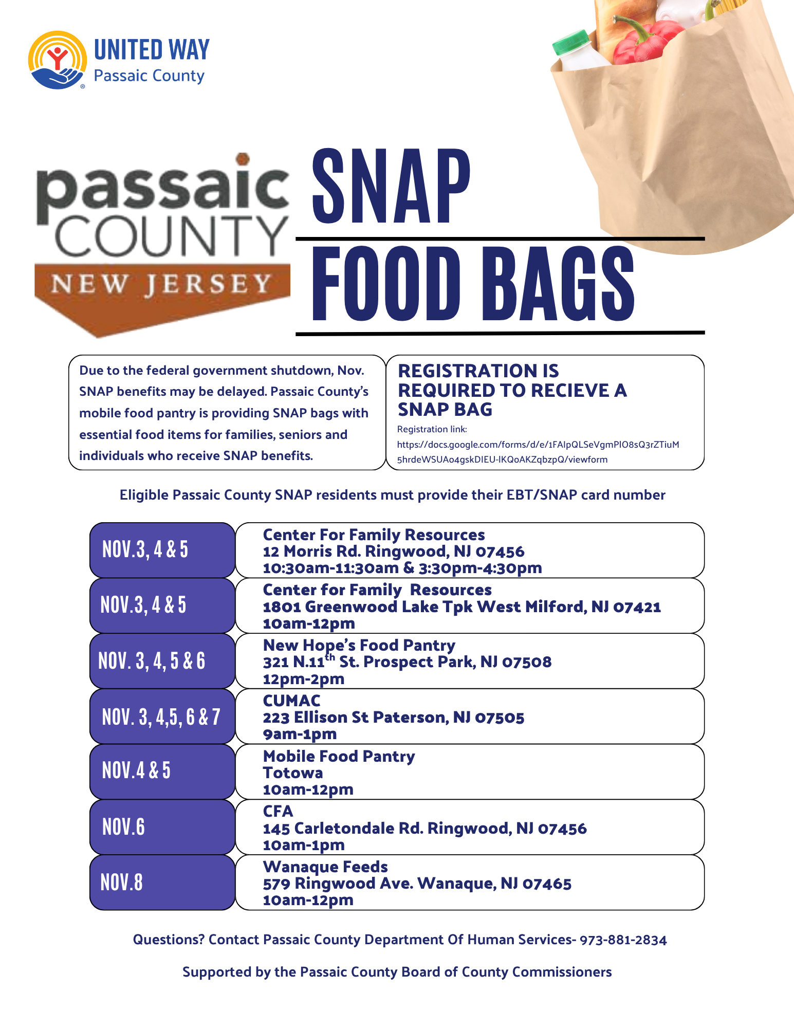 passaic county snap bags