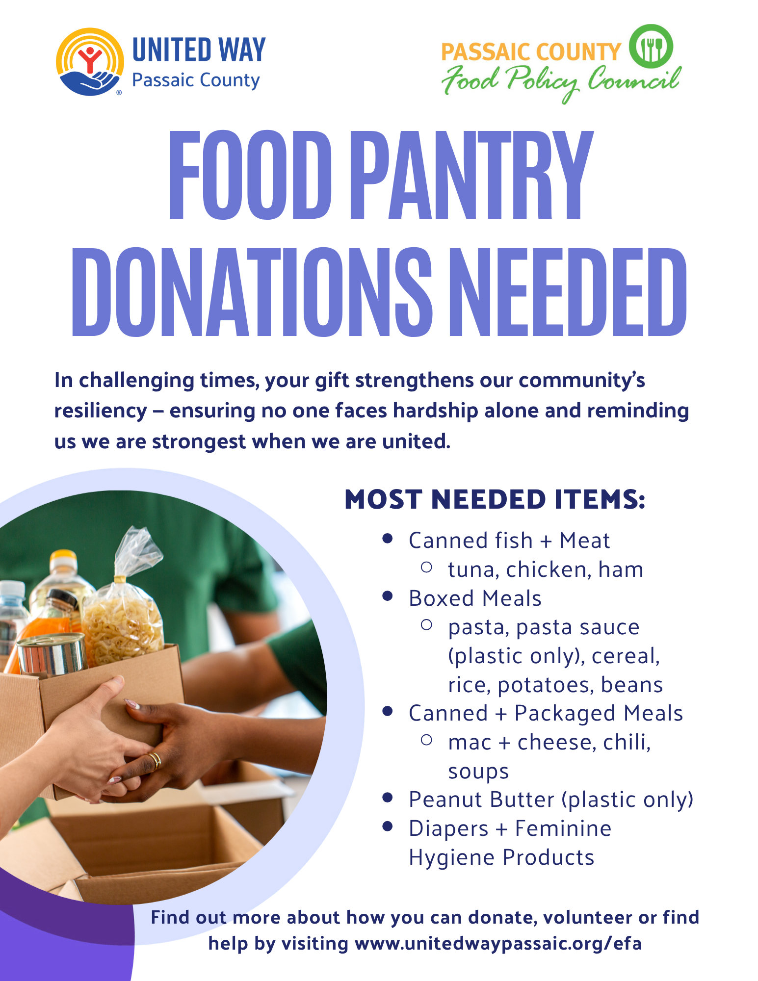 snap pantry donation items